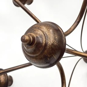 Candelabru ANTON cu lanț, 5 x E14 / 15W / 230V, bronz