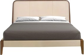 Pat dublu tapitat design LUX Cream 180x200cm