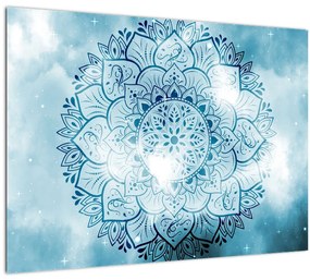 Tablou pe sticlă - Mandala cerească (70x50 cm)