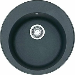 Chiuveta bucatarie compozit Franke Rotondo 51 cm finisaj negru mat