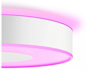 Plafoniera LED RGB Philips Hue Infuse, Bluetooth, 33.5W, 2350 lm, lumina alba si color (2000-6500K), IP20, 38.1cm, Alb