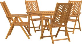 vidaXL Set de masă pentru grădină 5 pcs Maro Lemn Solid de Acacia