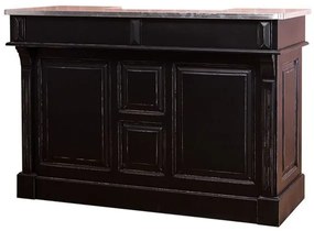 Bar lemn masiv 160 cm negru/zinc Martin