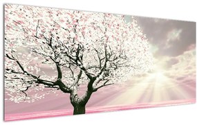 Tabloul copacului roz (120x50 cm)