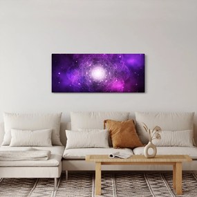 Tablou abstracției violete (120x50 cm)
