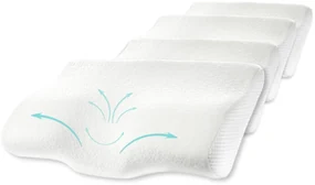 Set 4X perne cu suport cervical din spuma cu memorie pentru copii 10-16 ani Suporto®️ 50x30, cu perforatii