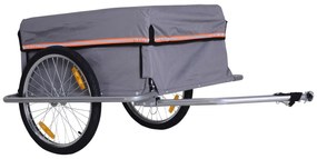 Remorcă pentru bicicletă pliabilă HOMCOM, cuplaj inclus, capacitate de încărcare de până la 40 kg | Aosom Romania