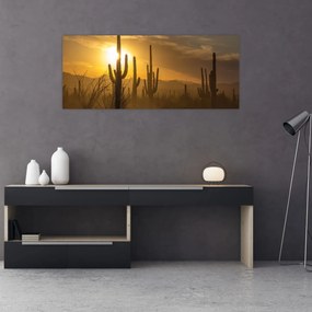 Tablou - Cactuși Saguaro (120x50 cm)