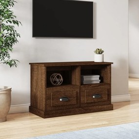 Comoda TV, stejar maro, 80x35x50 cm, lemn prelucrat