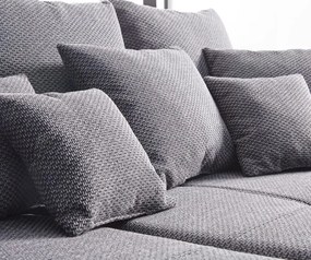 Canapea extensibilă dumonde cu 2 lăzi de depozitare si sezut confortabil din spuma high-density, Verona Magma Black 310x100 cm