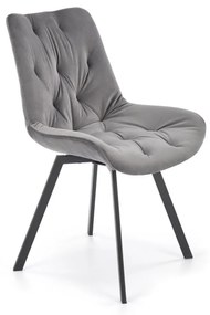 Scaun catifea K519 velvet gri