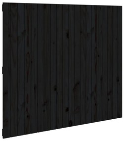 vidaXL Tăblie de pat pentru perete negru 127,5x3x110 cm lemn masiv pin