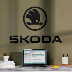 DUBLEZ | Sticker Škoda din lemn de perete