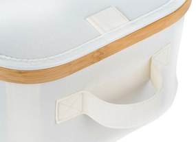 Cutie de depozitare G21 30 x 30 x 15 cm, dinbambus cu capac, bej