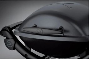 Gratar electric Weber Q1400 WB 52020079, 2200 W, 43x32 cm, Carcasa aluminiu turnat, Tava grasimi, Gri