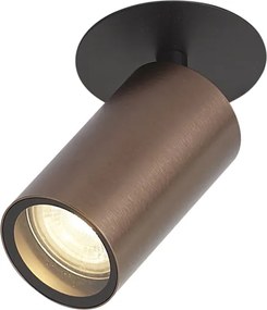 Spot încastrat modern bronz închis GU10 50mm IP44 - Chels