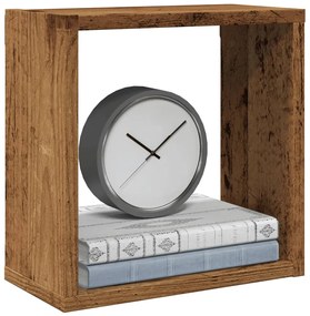 vidaXL Rafturi de perete cub, 4 buc., lemn vechi, 30x15x30 cm lemn