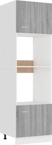 vidaXL Dulap cuptor microunde “Lyon”, gri sonoma, 60x57x207cm