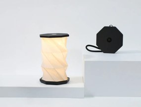 Decorațiune luminoasă albă/neagră portabilă cu USB ø 8 cm Twist – Gingko