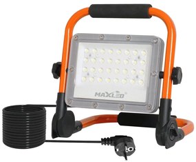 Proiector LED cu stativ LED/50W/230V 5000K IP65 portocaliu