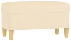 349369 vidaXL Bancă, crem, 70x35x41 cm, textil