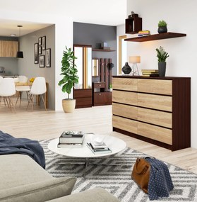 Comodă Keanu III (wenge + Stejar sonoma). 1069386