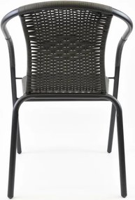 Scaun bistro de grădină, stivuibil, gri