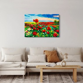 Tablou - Câmp cu maci (90x60 cm)