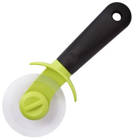 Cutit pentru pizza Trebonn Willy 1523210, 22 cm, Maner moale, Lama detasabila, Negru/galben