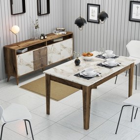Seturi de mobilă living Milan 523 - Walnut, White