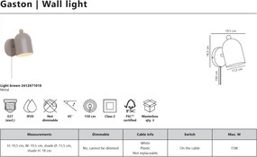 Aplica de perete design nordic Gaston maro deschis