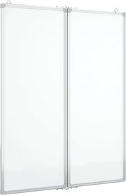 vidaXL Tablă magnetică pliabilă, alb, 80x100x1,7 cm, aluminiu