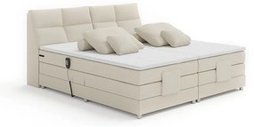 Pat electric reglabil, cu arcuri, bej, 160x200, GERONA NEW