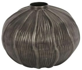 Vaza Glory din aluminiu, gri antracit, 22x18 cm