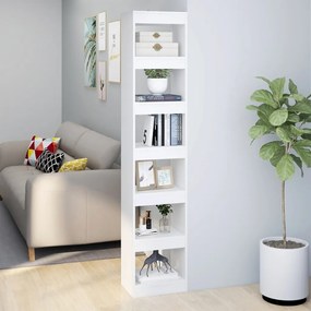 vidaXL Bibliotecă/Separator cameră, alb, 40x30x198 cm