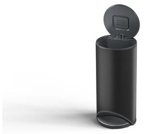 Coș de gunoi negru mat cu pedală din metal 30 l Arc – Joseph Joseph