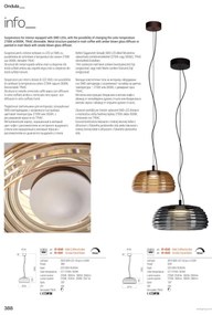 Redo 01-4540 - Lustră LED dimabilă pe cablu ONDULA LED/12W/230V bej/fumuriu