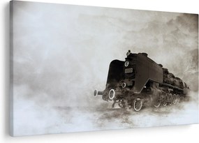 Tablou - Tren în ceață (90x60 cm)