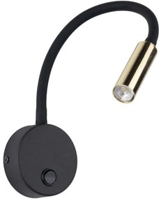 Lampă de perete LAGOS 1xG9/3W/230V negru/auriu