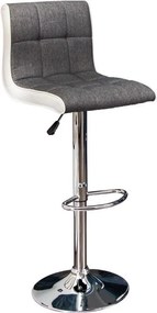 Set 2 scaune bar pivotante, tapiterie tesatura structurata Modena gri A-36829 VC