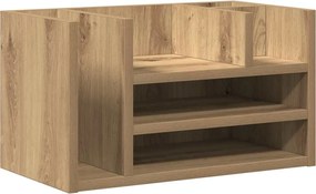 vidaXL Organizator Birou Stejar negru 44,5 x 24 x 25 cm Lemn compozit