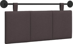 vidaXL Cap de pat suspendat Dungi Maro închis 110 x 55 x 5 cm țesătură