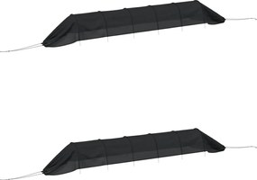 vidaXL Tuneluri din plasă, 2 buc., negru, oțel și polietilenă