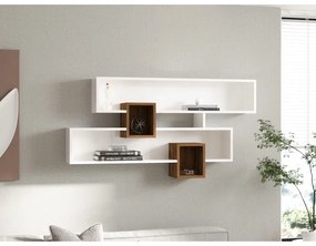 Raft de perete KAREN 120 x 72,2 cm, alb/nuc