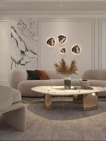 Aplica de perete LED, Marmura, Negru, Marbles 6W
