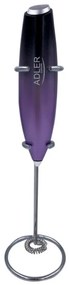 Mixer pentru frappe Adler AD 4499 Stand Frappe, Agitator din oțel, 2xAA, Violet/negru