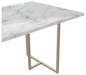 Masă de dining cu aspect de marmură 90x160 cm Astor – CosmoLiving by Cosmopolitan