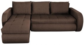 Coltar extensibil reversibil Genoa Chocolate 243x141x81 cm cu lada de depozitare