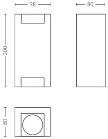 Aplică de exterior MYGARDEN TROWEL 2xGU10/5W IP44 Philips 17339/48/PN