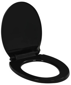 vidaXL Capac WC cu închidere silențioasă, eliberare rapidă, negru